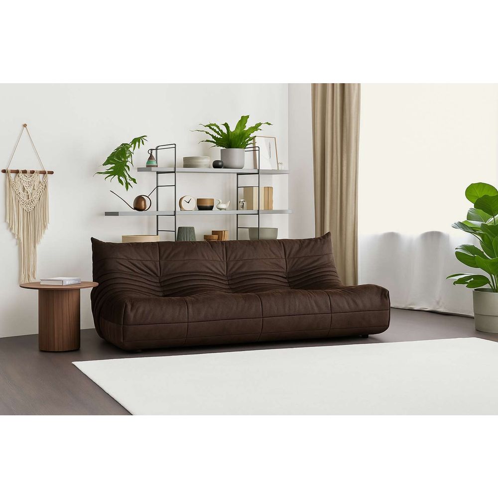 Sofa za tri osobe Bocek - smeđa boja slika 1