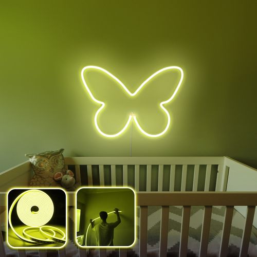 Opviq dekorativna zidna led svjetiljka, Butterfly - Medium - Yellow slika 2