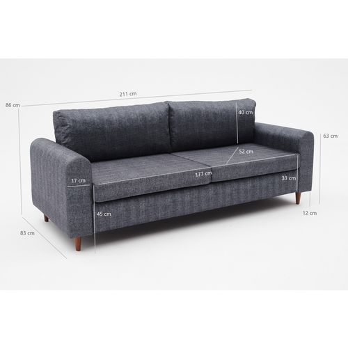 Atelier Del Sofa Trosjed, Antracit, Salem - Anthracite slika 9