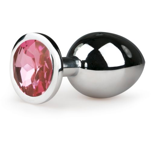 Metalni analni čep No. 2, srebrno/ružičasti slika 1