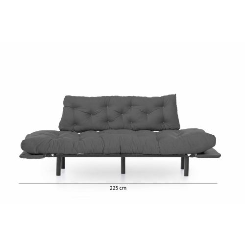 Atelier Del Sofa Nitta Triple - Sivi trosed na razvlačenje slika 14