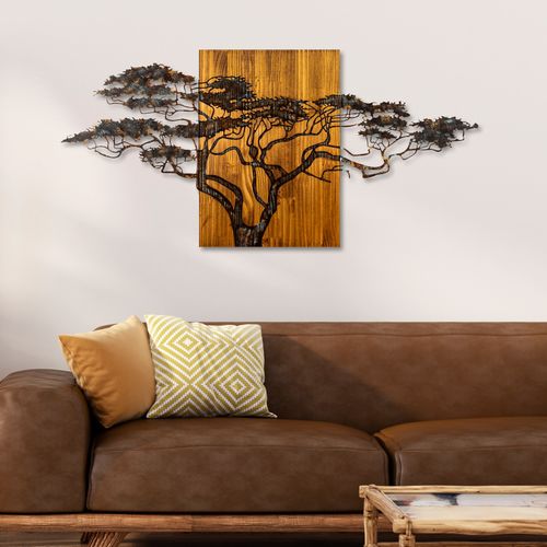 Acacia Tree - 329-A Multicolor Decorative Wooden Wall Accessory slika 3