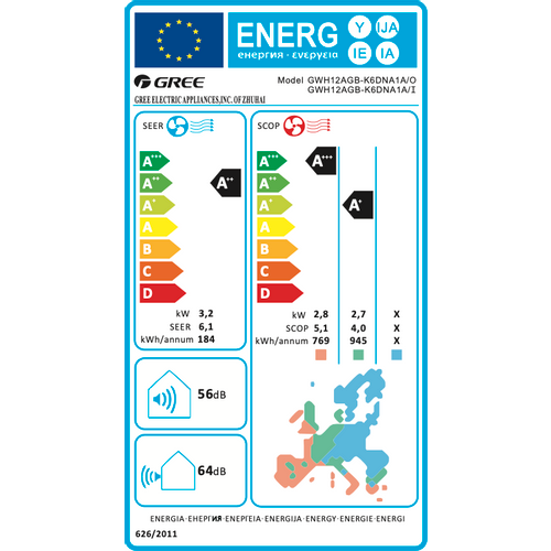 GREE klima uređaj R32 3,50 kW, PULAR Premium inverter - set, unutarnja i vanjska  jedinica  slika 3