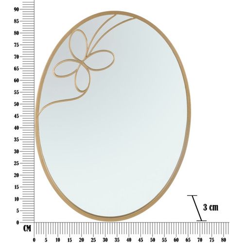 Mauro Ferretti Zidno ogledalo zlatno leptir line cm 66x3x90 slika 5