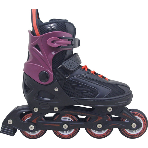 ROLER PW126B-10 BLACK/WARM RED ALU S(33-36) ABEC5 PU ACTION 2021 PAR slika 1