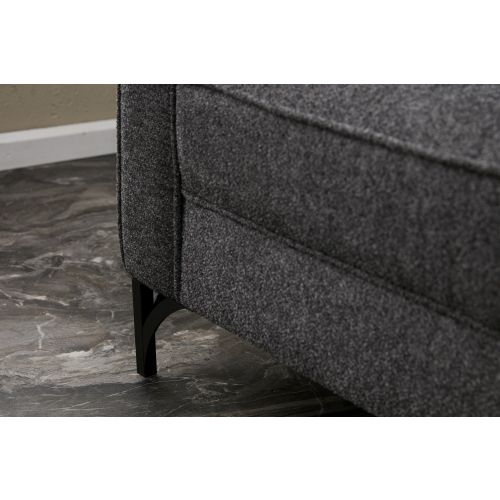 Atelier Del Sofa Kutna garnitura, Antracit Crno, Berlin Right - Anthracite, Black slika 3