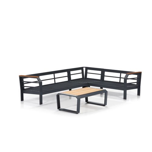 Assento Corner - Grey, Black Grey
Black Garden Lounge Set slika 2