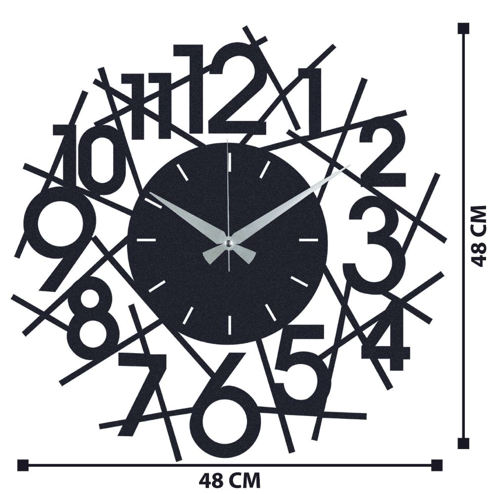 Decorative metal wall clock Rasputin, colour: black slika 7