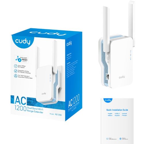 Cudy RE1200 AC1200Wi-Fi MESH Range Extender, Dual Band 2.4+5Ghz,2x5dBi, 1xLAN, AP,ACCESS+LED slika 4