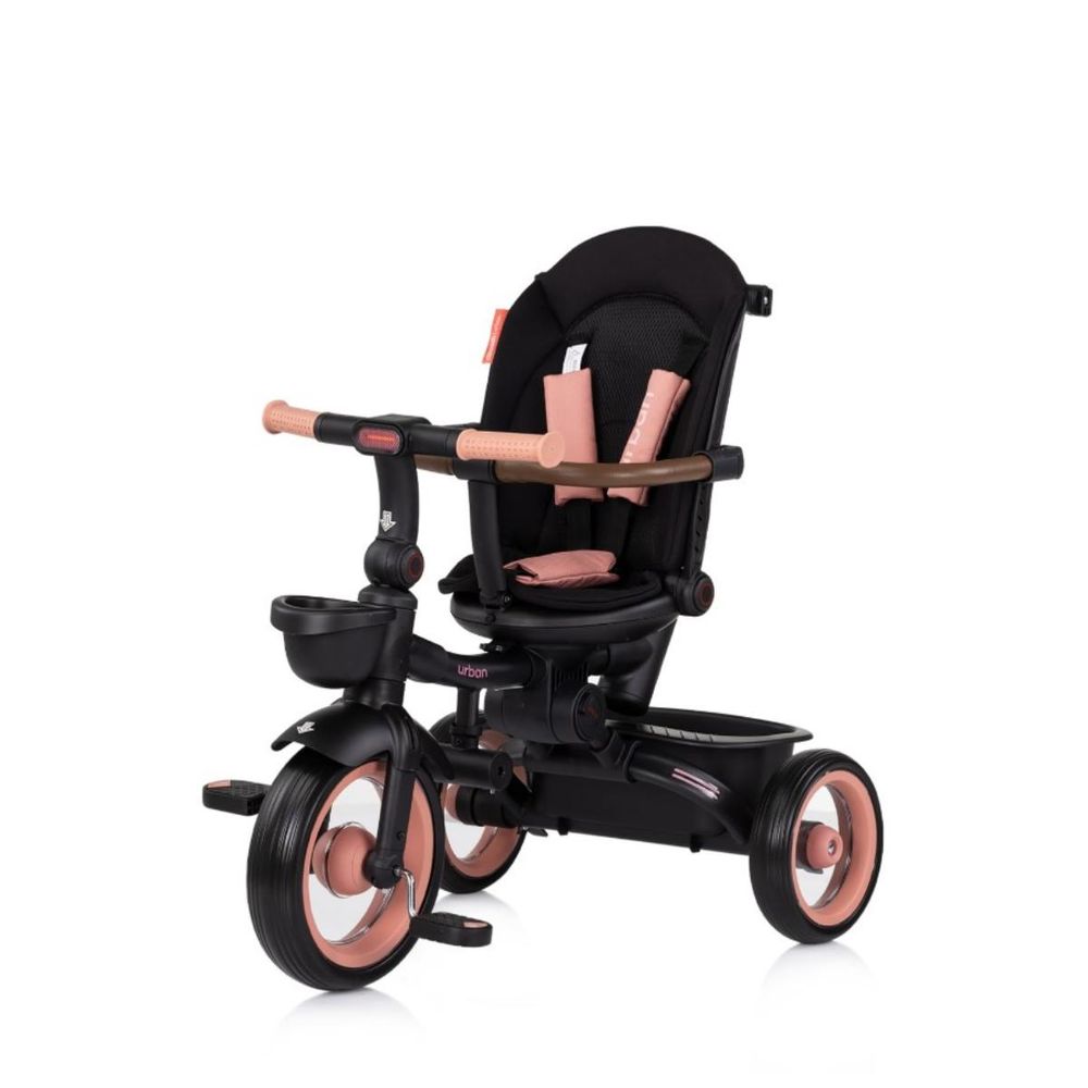 Chipolino Sklopivi tricikl sa rotirajućim sjedištem Urban Trkub02505pm, Pink Marshmallow slika 7