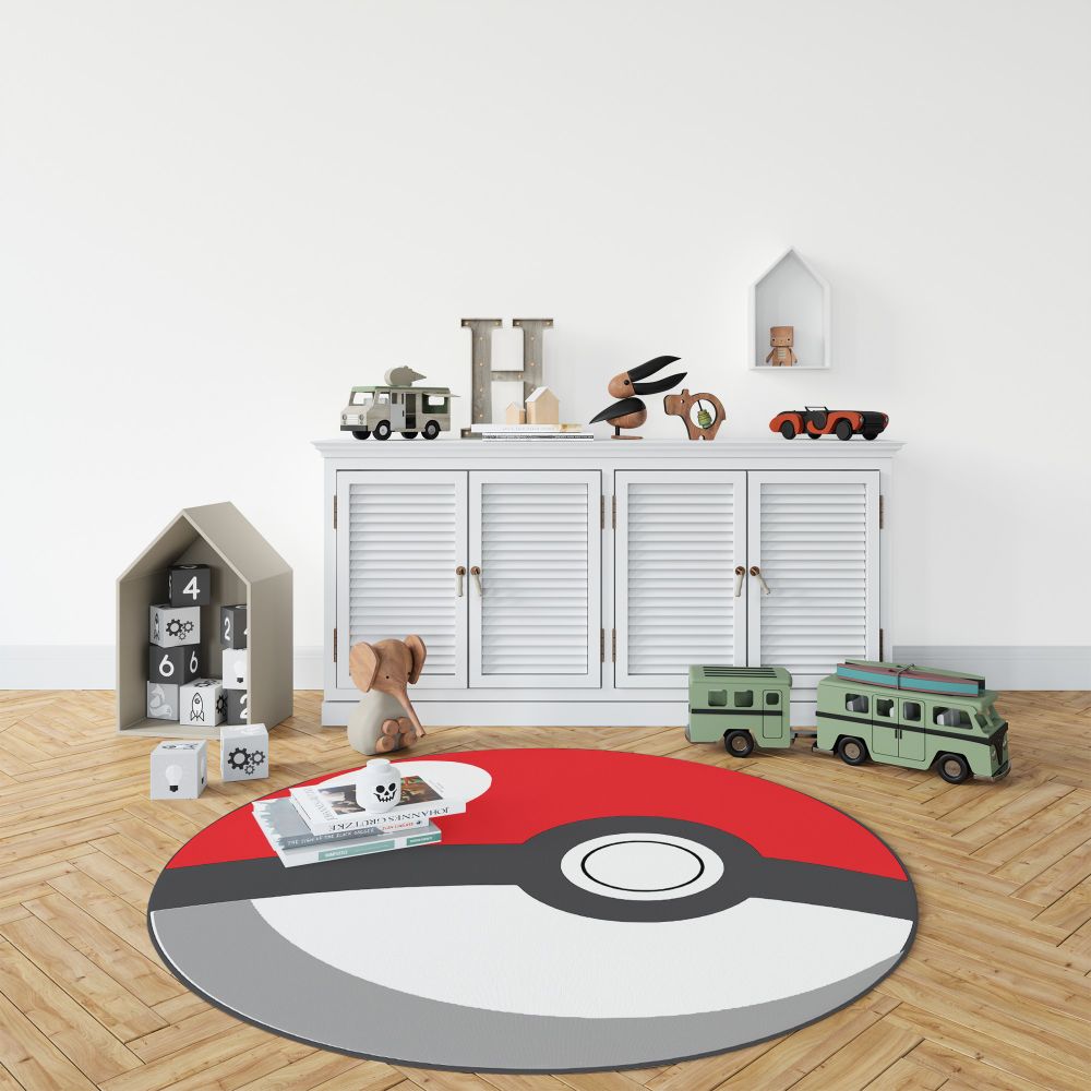 Tanki višebojna podloga sa digitalnim printom POKEMON LOPTA (100 x 100 cm) Woopamuk155 - izložbeni artikl (oštećenja ambalaža) slika 3