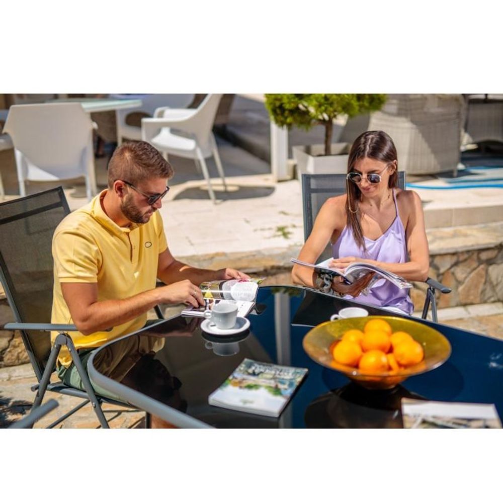 Baštenski sto – crno/sivi Como slika 4