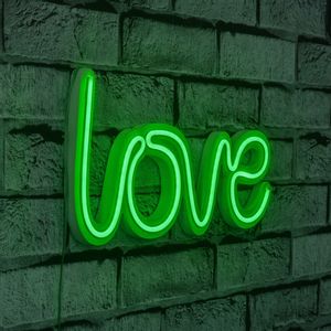 Love - Green Green Decorative Plastic Led Lighting