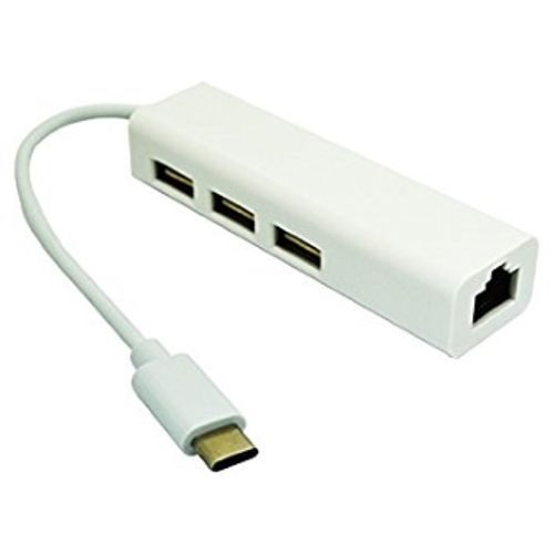 E-GREEN USB 3.1 tip C HUB (3 port USB 2.0 + 1port fast ethernet) slika 1