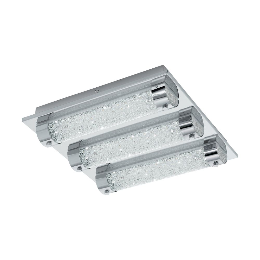 Eglo Tolorico zidna/stropna lampa, LED, 3x7W, 3000lm, IP44, krom/kristal slika 1