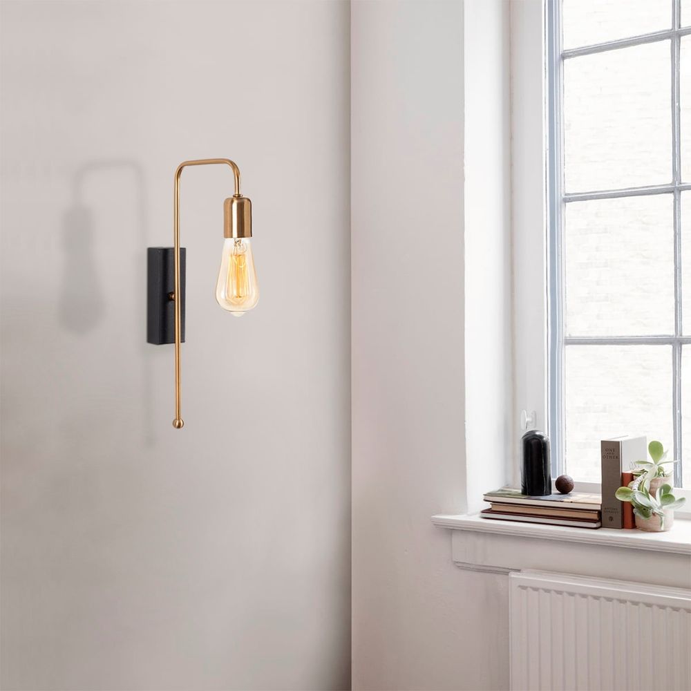 Mum - 3501 Gold Crna Zidna Lampa slika 1