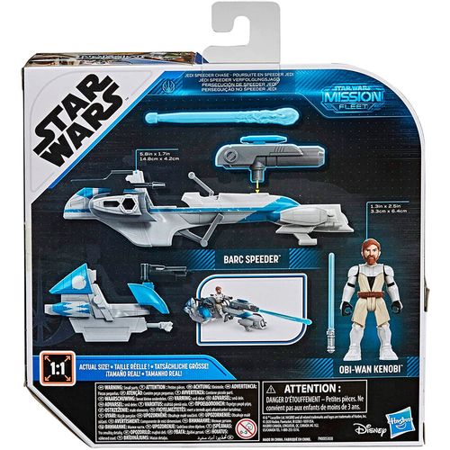 Star Wars Mission Fleet Obi-Wan Kenobi + Barc Speeder set figure slika 3