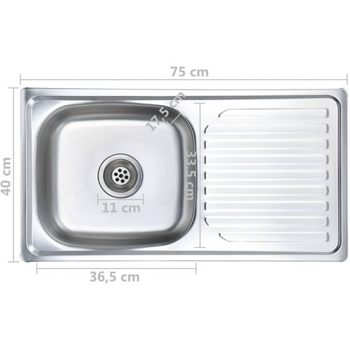 Kuhinjski sudoper s cjedilom i sifonom od nehrđajućeg čelika slika 22