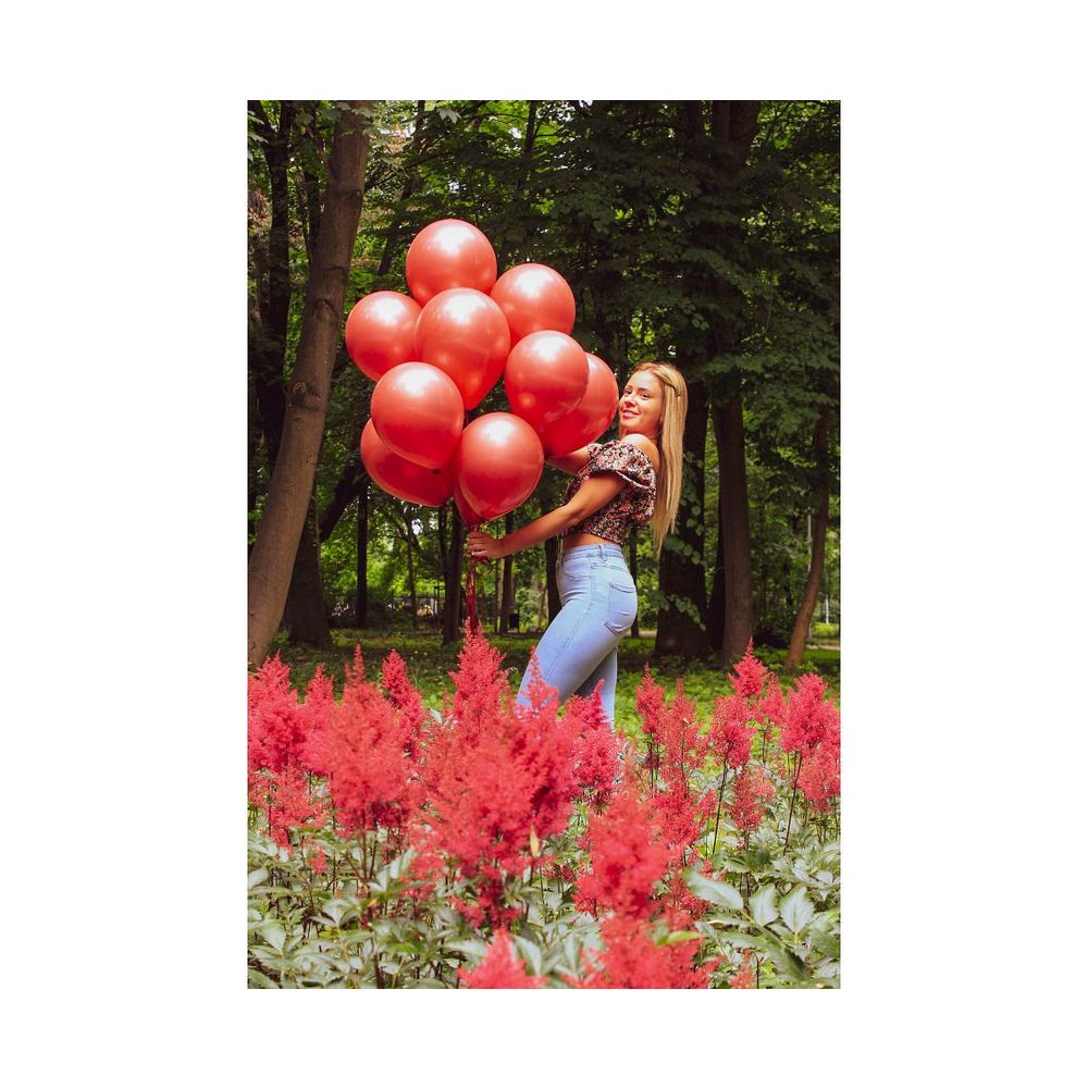 CB-7LCZ Balon Platinasto Crveni 30cm, 7kom slika 4