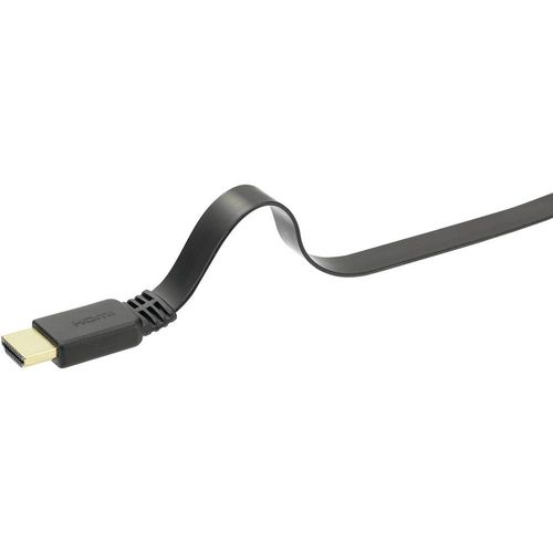 SpeaKa Professional HDMI priključni kabel HDMI A utikač, HDMI A utikač 5.00 m crna SP-7541956 audio povratni kanal (arc), pozlaćeni kontakti, visokofleksibilan, Ultra HD (4K) HDMI HDMI kabel slika 1