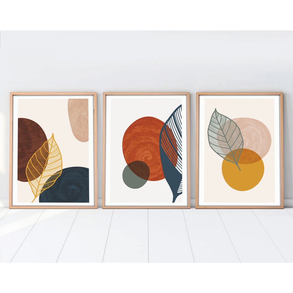 Dekorativno slika u okviru Huhu209, 50 x 35 cm, višebojno (set od 3 komada) slika 5