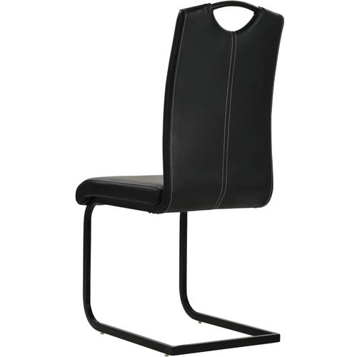 Konzolne blagovaonske stolice od umjetne kože 4 kom crne slika 27