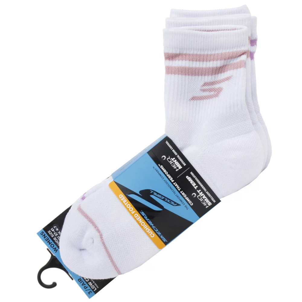 Skechers 3pk ženske lc pb varsity stripe čarape S02643HP-WHT slika 3