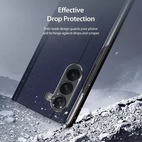 DUX DUCIS Bril – kožna maska ​​za Samsung Galaxy Z Fold5 5G plava slika 6