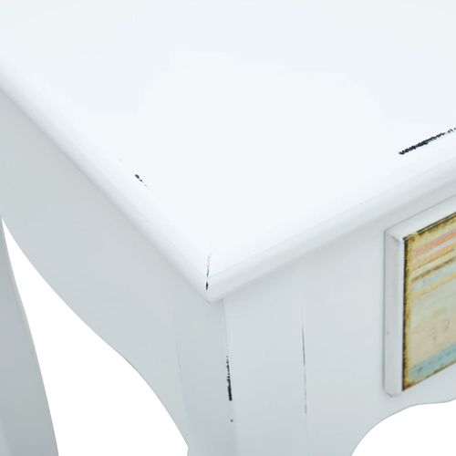Konzolni stol bijeli 80 x 40 x 74 cm drveni slika 27