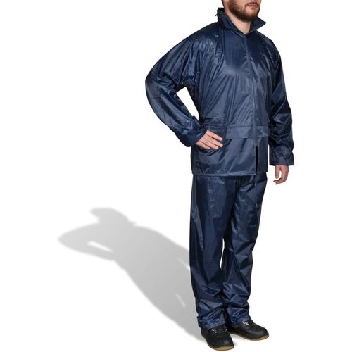 Kišno muško odijelo s kapuljačom, Veličina XL, Plavo slika 12