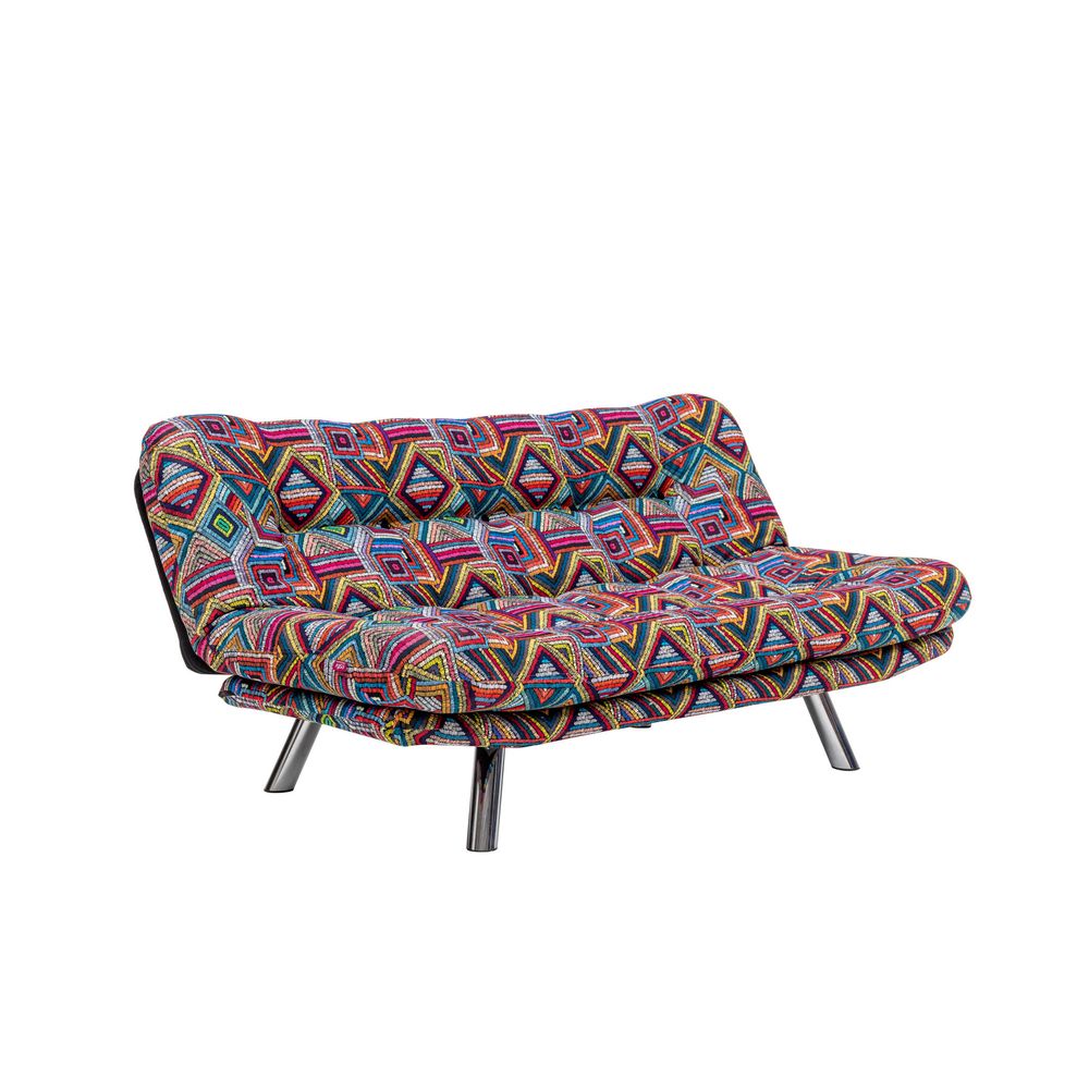 Misa Small Sofabed - Višebojni Patchwork Trosjed koji se pretvara u krevet slika 4