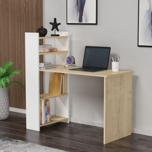 Woody Fashion Studijski stol, Enna - Sapphire Oak, White slika 1