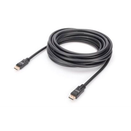 Digitus DisplayPort priključni kabel DisplayPort utikač, DisplayPort utikač 10.00 m crna AK-340105-100-S sa zaštitom, sveukupno zaštićen, trostruko zaštićen, pozlaćeni kontakti, zaključan DisplayPort kabel slika 1