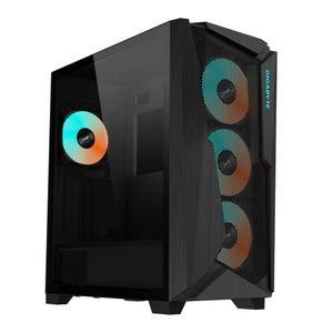 Gigabyte C301G V2 C301 V2 GLASS BLACK, Mid Tower, up to E-ATX, CPU Height : 170mm, GPU Length : 400mm, PSU Length : 180mm, Up to 360mm Liquid Cooling Compatible