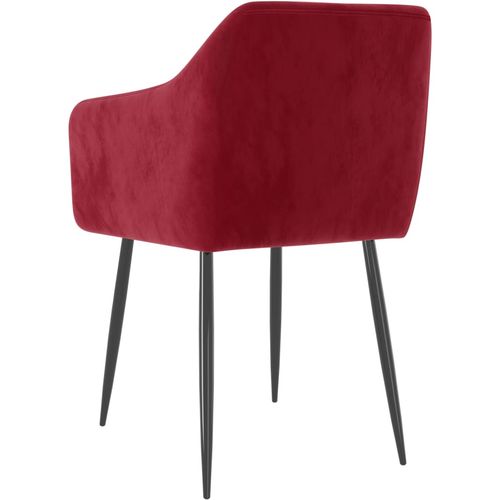 Blagovaonske stolice 4 kom crvena boja vina baršunaste slika 17
