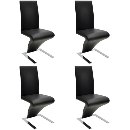 Blagovaonske stolice od umjetne kože 4 kom crne slika 5
