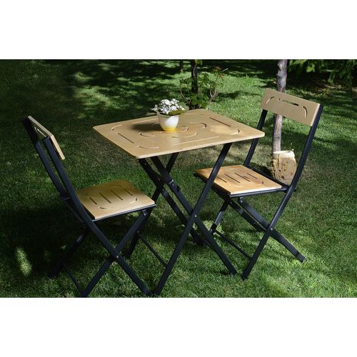 Floriane Garden Set vrtnih stolova i stolica (3 komada), smeđa crna boja, Bistro Set 8 slika 4