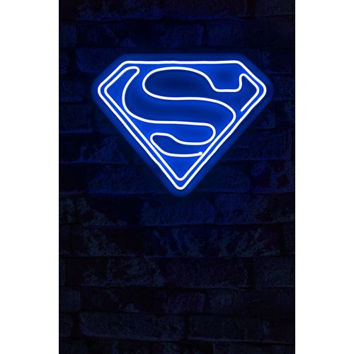 Wallity Ukrasna plastična LED rasvjeta, Superman - Blue slika 2