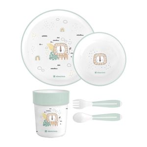 Kikka Boo Dječiji set za jelo Savanna, Mint