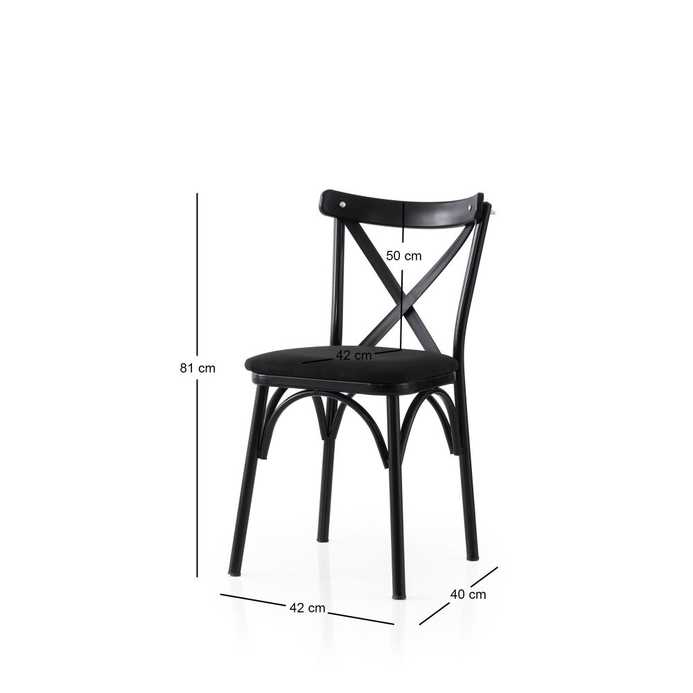 Ekol - Set stolica 290 V2 Crna (2 komada) slika 4