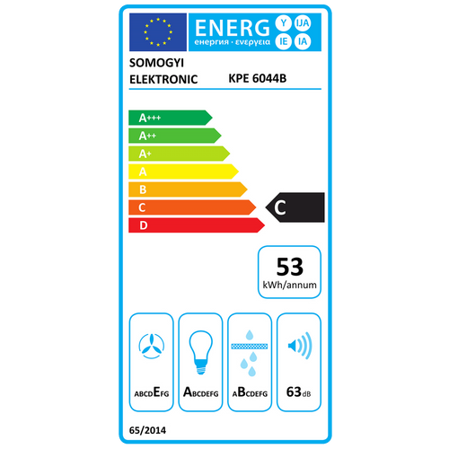 home Kuhinjska napa,  TWISTER, 105W,  60 cm, crna - KPE 6044B slika 3