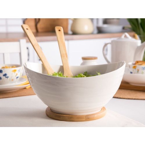 Altom Design zdjela za salatu s podlogom i žlicama od bambusa  29 x 24 x 15 cm - 01010052033 slika 6