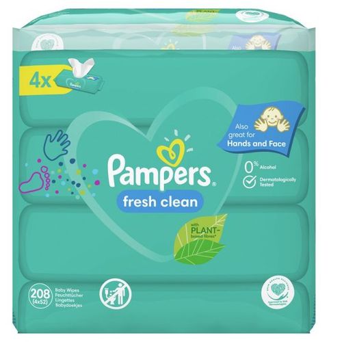 Pampers  vlažne maramice  Fresh 4x52 kom slika 2