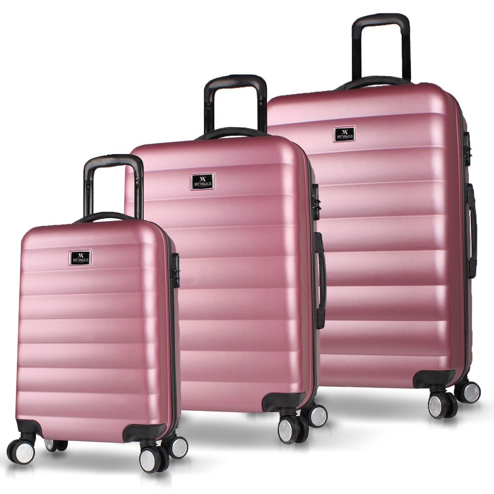 Set Kofera u Roze Zlatnoj Boji (3 Komada) slika 1