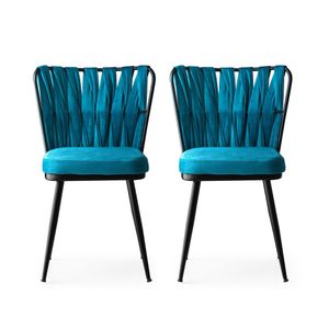 Hanah Home KuÅŸaklÄ± - 228 V2  Black
Blue Chair Set (2 Pieces)