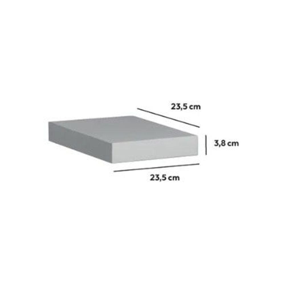 Five fixy polica zidna 23.5x23.5x3.8cm mdf bijela slika 2