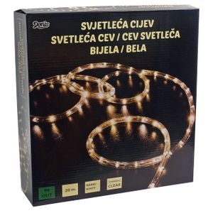 LED svetlosna cev 20 m, toplo belo sa 8 funkcija