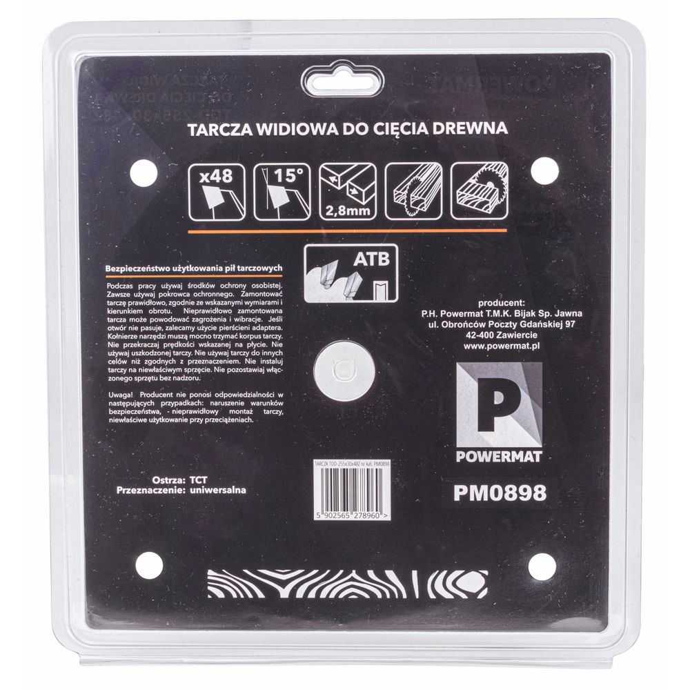 Karbidna lista pile za drvo 255x30 48z TDD-255x30x48Z slika 5