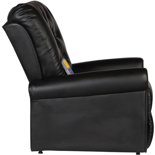 Masažna stolica od umjetne kože crna slika 49