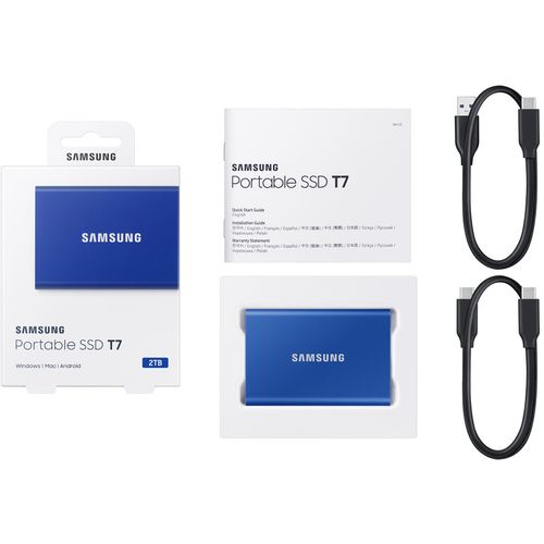 SAMSUNG Portable T7 2TB plavi eksterni SSD MU-PC2T0H slika 11